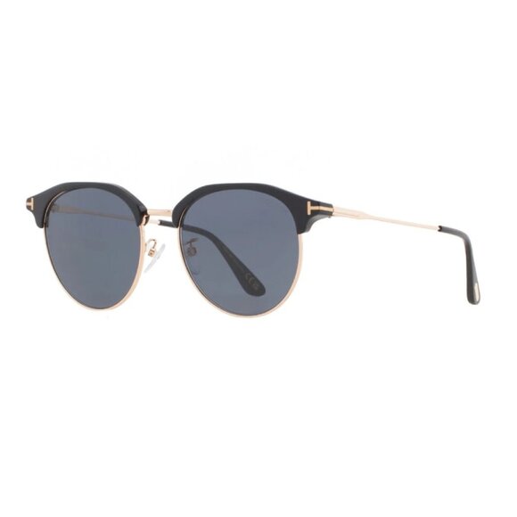 NEW TOM FORD SUNGLASSES BLACK WOMEN ROUND EYEWEAR - Picture 1 of 3